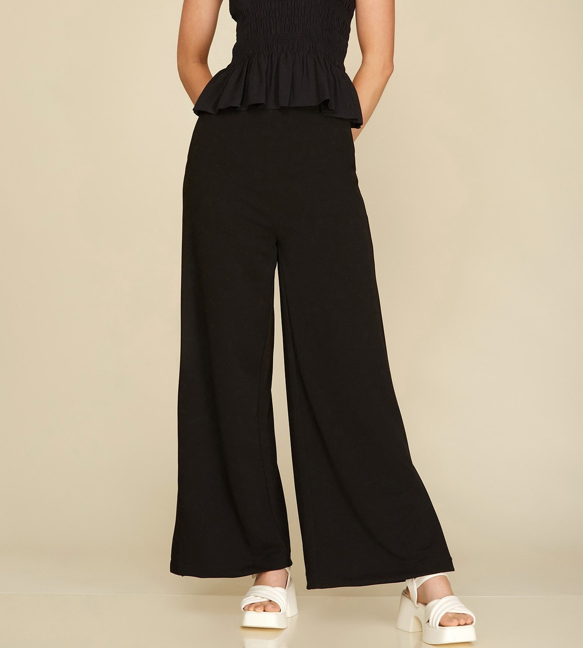 She + Sky Side Slit Heavy Knit Pants - SY2826