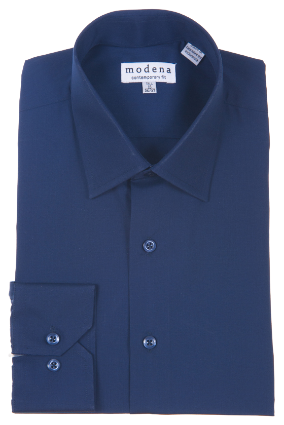 green emerald velvet dress Modena Contemporary Fit Regular Cuff Shirt - M300BS0R