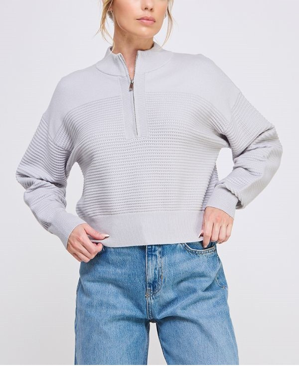 Ladies Allie Rose Dolman Half Zip Textured Pullover - ATS8918