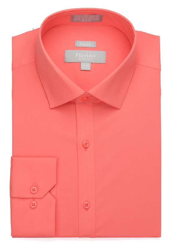 Platino by Marquis Slim Fit Spandex Dress Shirt - 973SL FRBLUE XL Platino by Marquis Slim Fit Spandex Dress Shirt - 973SL FRBLUE XL