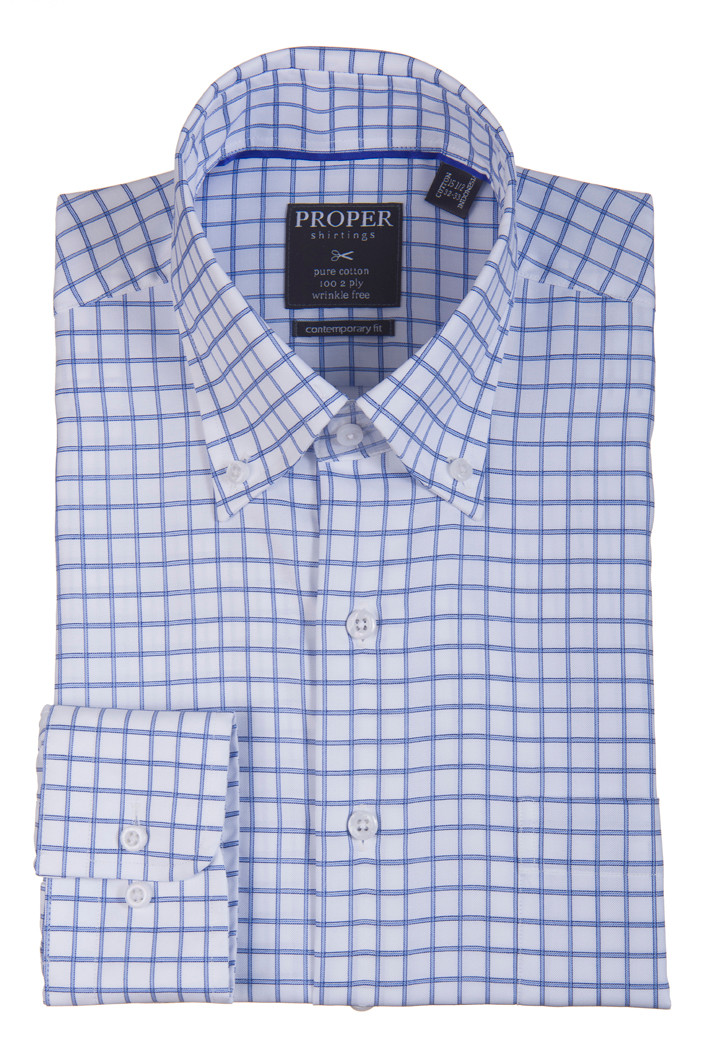 100 percent cotton dress shirts Men's Slim Fit White Cotton Dress Shirt - Long Sleeve