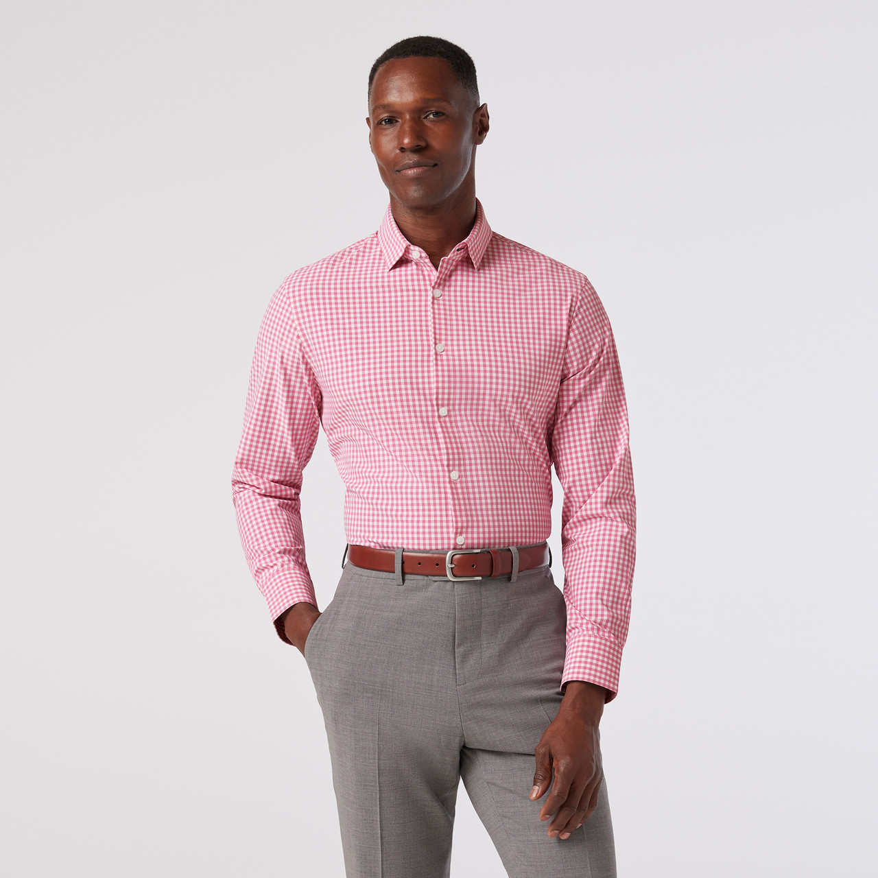 stretch white dress shirt True Classic White Stretch Oxford Long Sleeve Button Up Shirt main image 0