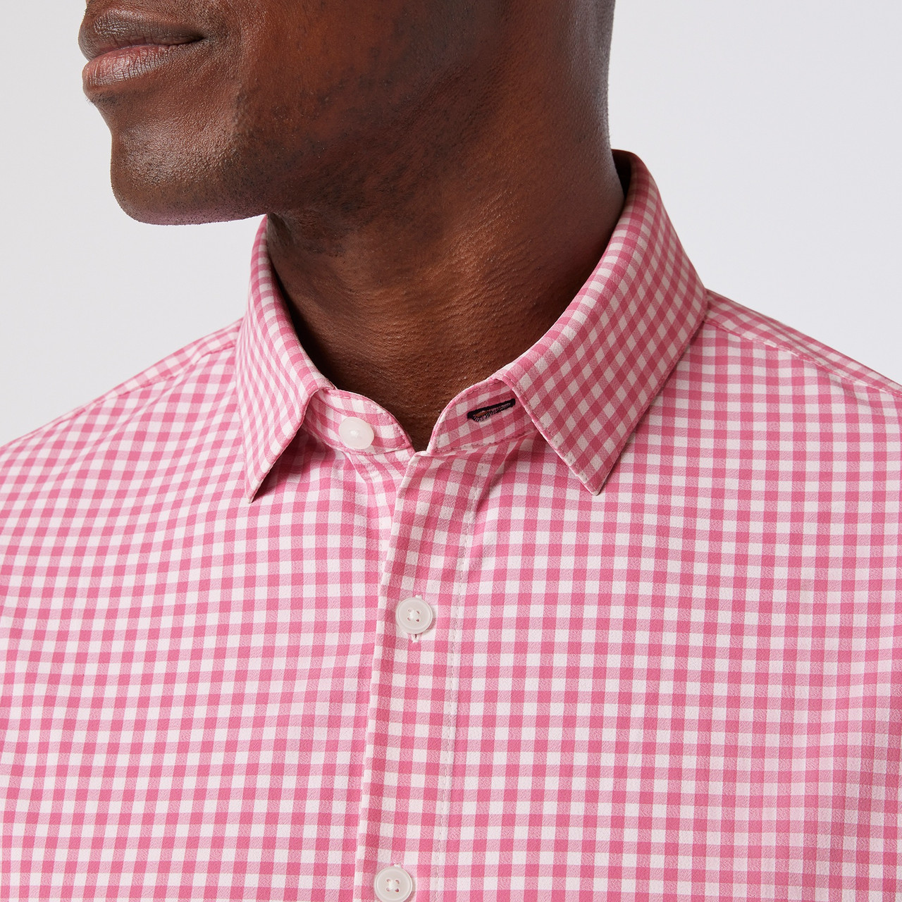 Mizzen+Main Pink Alamo Gingham Leeward Dress Shirt - TBU11-PAG