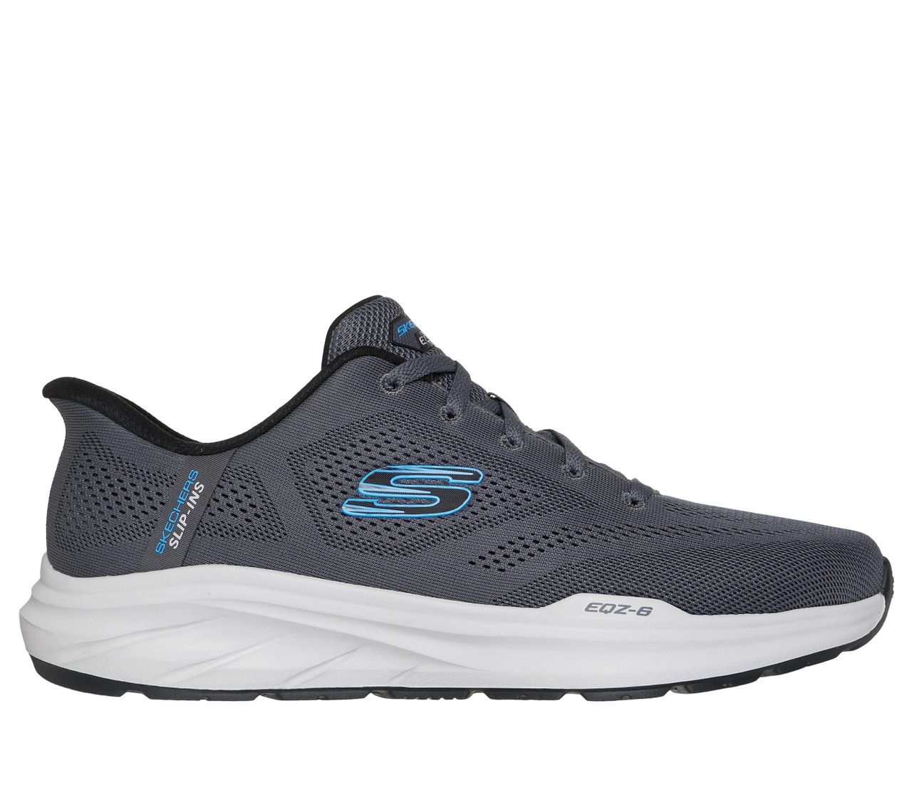 Skechers Slip-Ins Relaxed Fit: Equalizer 6.0 - Royze Charcoal/Blue 11.5 XW