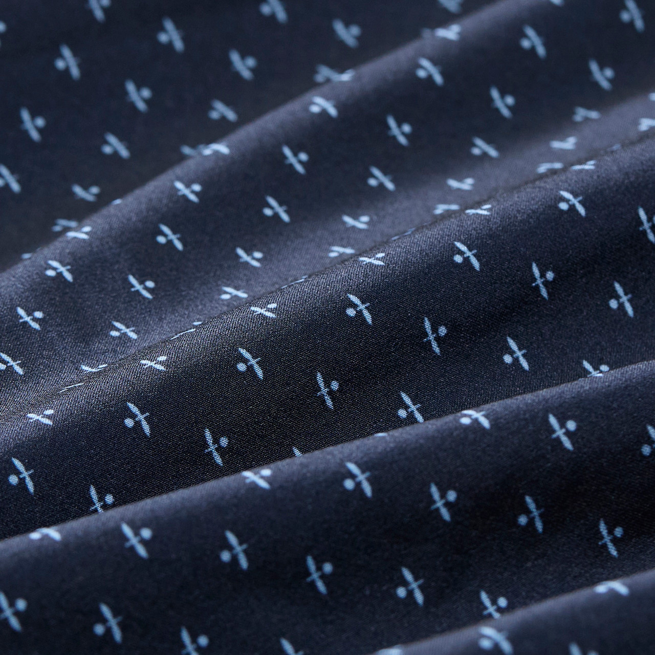 Mizzen+Main Navy Dotted Leaf Leeward Shirt - TBU20-NDL