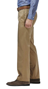 Haggar Premium Flat Front Straight Fit Khaki