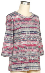 Links Plus Printed Stripe Top - 449AW