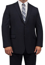 Eisenberg 2 Button Solid Navy Suit Separate Coat