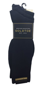 Gold Toe Metropolitan Dress Sock Crew Length King Size 3PK