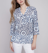 Charlie B Half Button Blouse