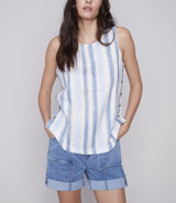 Charlie B Linen Button Tank