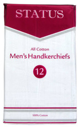 Status 100% Cotton Handkerchiefs - 12 Pack