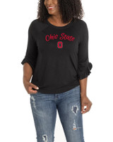 Ohio State Renata Ruffle Sleeve Top