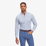 Mizzen and Main Light Blue Gingham Shirt