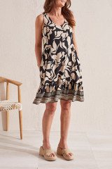 Tribal V-neck Printed Sleeveless Dress