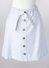 Keren Hart Button Up Tie Waist Skirt