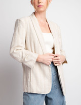 EE:Some Striped Open Front Blazer