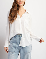 EE:Some Frayed Star Patch Blouse