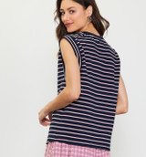 Skies are Blue Striped Rib Sleeveless Top