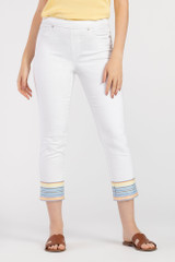 Tribal Embrodered Hem Capri