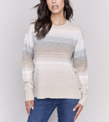 Charlie B Side Button Printed Sweater