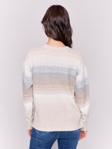 Charlie B Side Button Printed Sweater