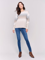 Charlie B Side Button Printed Sweater