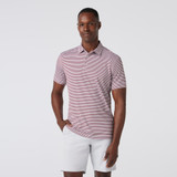 Mizzen and Main Maroon Stripe Versa Polo Shirt