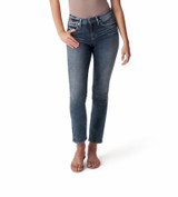 Silver Avery High Rise Straight Jean