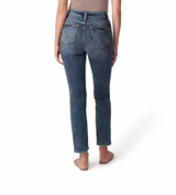 Silver Avery High Rise Straight Jean