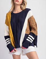 Ee:some Oversized Colorblock Sweater