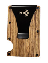 Wooden Element RFID Wallet - Zebra Red