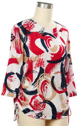 Links 3/4 Sleeve Abstract Print - 41B8
