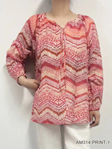 Creation Wavy Print Blouse