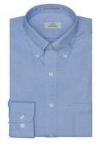 Cooper & Stewart Regular Fit Button Down Collar - Solid Blue