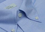 Cooper & Stewart Regular Fit Button Down Collar - Solid Blue