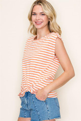 Staccato Twisted Hem Slub Knit Top
