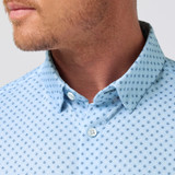 Mizzen+Main Halyard Short Sleeve Dress Shirt - Cloud Blue Circle Dash