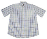F/X Fusion B&T Short Sleeve Oxford Check Shirt - White/Green/Navy