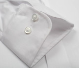 Thomas Dylan White Dress Shirt Spread Collar