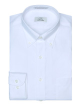 Cooper & Stewart White Dress Shirt Button Down Collar