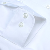 Cooper & Stewart White Dress Shirt Button Down Collar