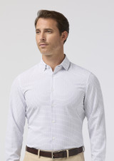 Mizzen+Main Leeward Dress Shirt- Purple Multi Diamond
