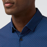 Mizzen+Main Halyard Short Sleeve Dress Shirt - Midnight Navy Gem