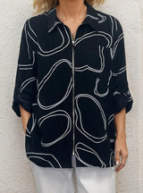 Creation Black Printed Jacket