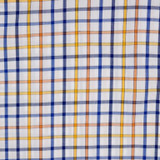 F/X Fusion Short Sleeve Twill Check Shirt- White/Gold/Blue