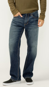 Silver Gordie Loose Fit Straight Leg Jean - M73455EFS410