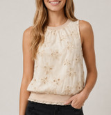 Doe & Rae Floral Embroidered Top