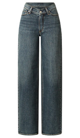 Silver V Front Wide Leg Jeans - L64904HDR236
