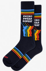 HOTSOX Swing Swear Repeat Crew Sock